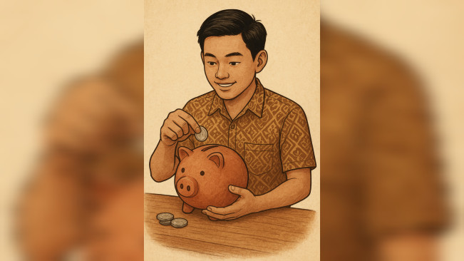 Ilustrasi menabung. [ChatGPT/FT News]